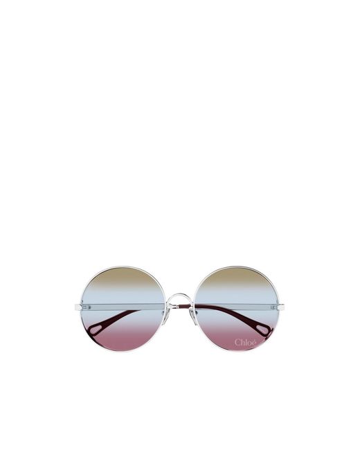 Chloé White Chloé Eyewear Round-Frame Sunglasses