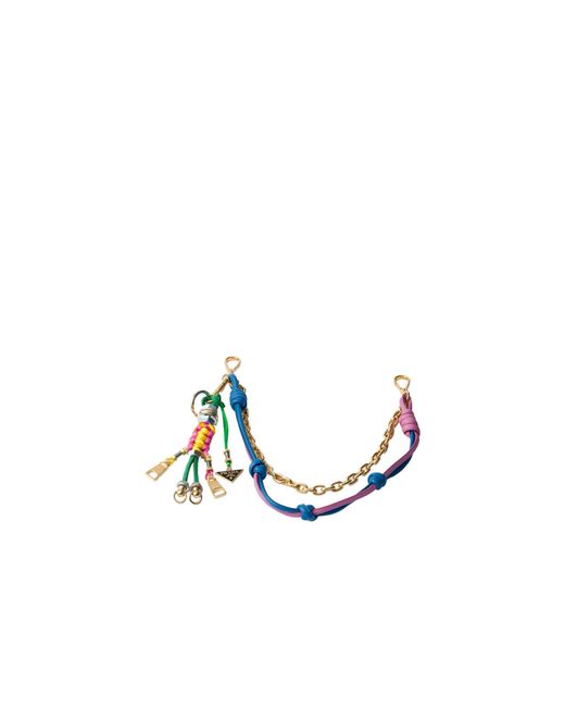 Prada White Pop Strings Keychain Charm