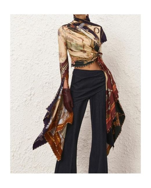 Zimmermann White Valiant Draped Top
