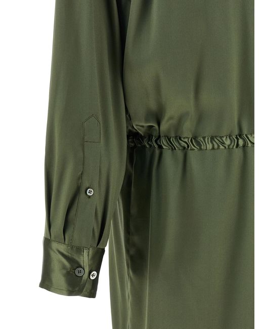 Dries Van Noten Green Long Sleeve Dress