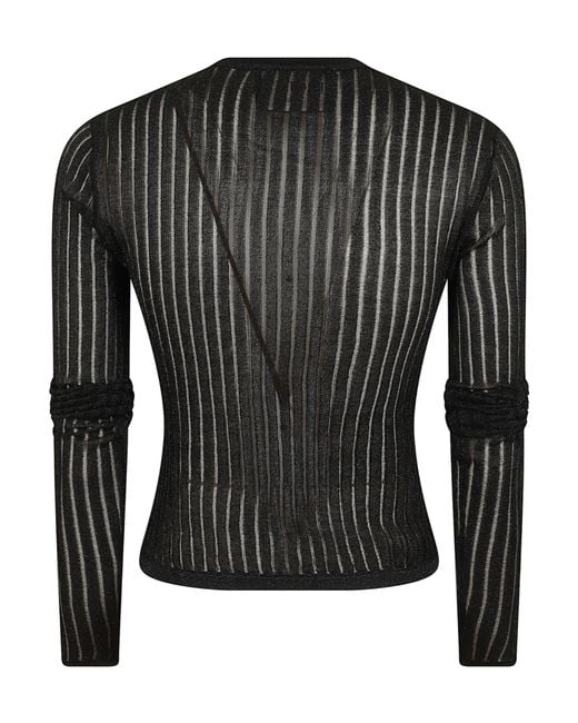 Dondup Black Crew-Neck Knit Top
