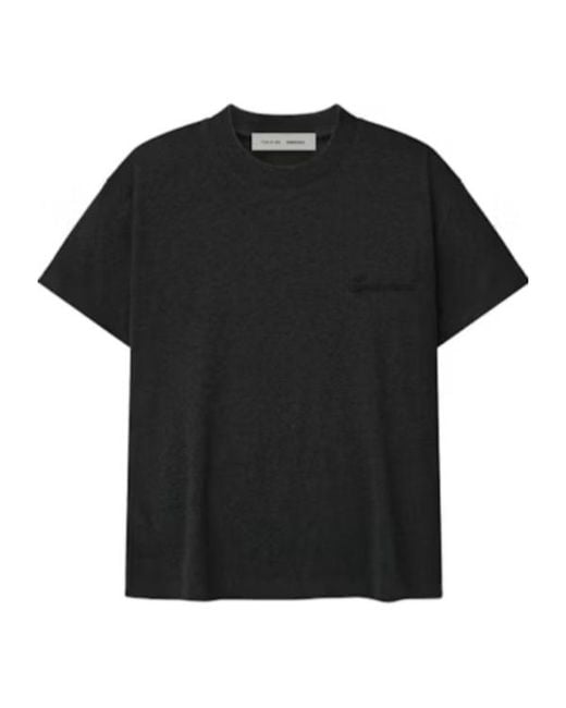 Fear Of God Black Logo Embroidered Crewneck T-Shirt