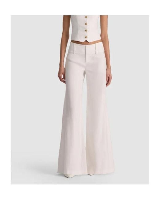 Alice + Olivia White Alice Olivia Olivia Wide Leg Pants