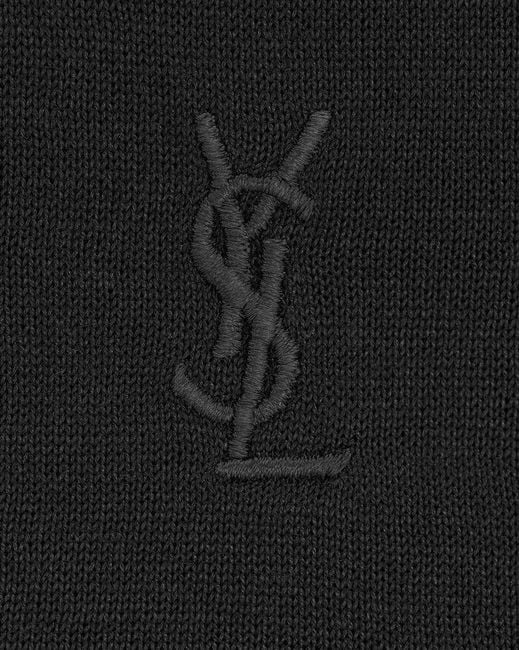 Saint Laurent Black Cassandre Sleeveless Tank Top