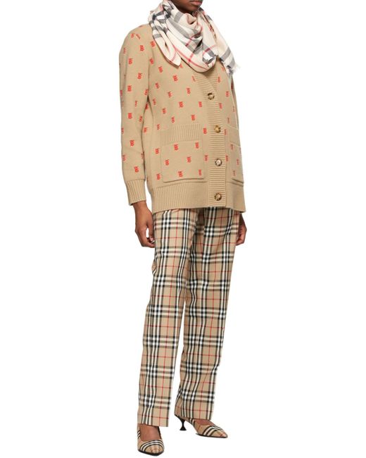 Burberry White Lightweight Checked Scarf for men