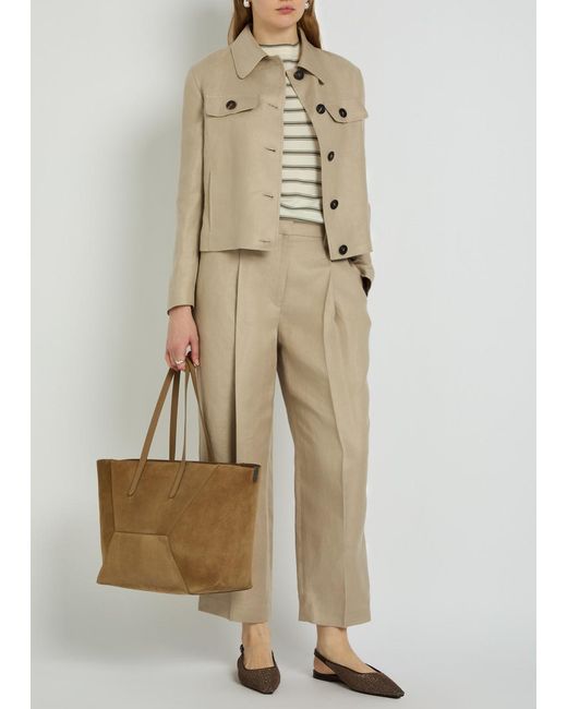 Brunello Cucinelli Natural Linen Trousers