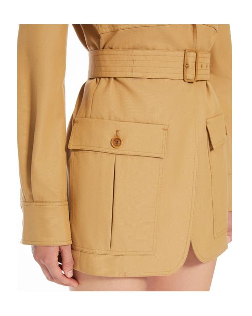 Max Mara Metallic Pacos Belted Long-Sleeved Jacket