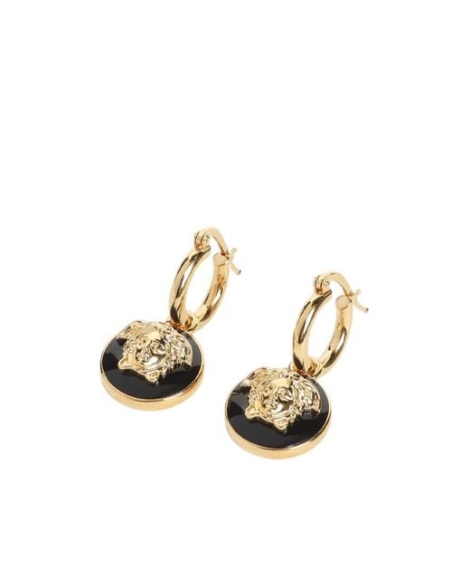 Versace Metallic Medusa-Head Earrings