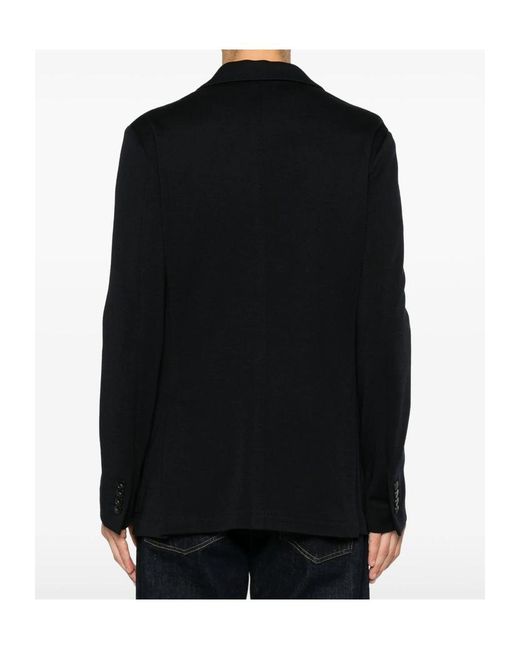 Canali Black Long-Sleeved Casual Jacket for men