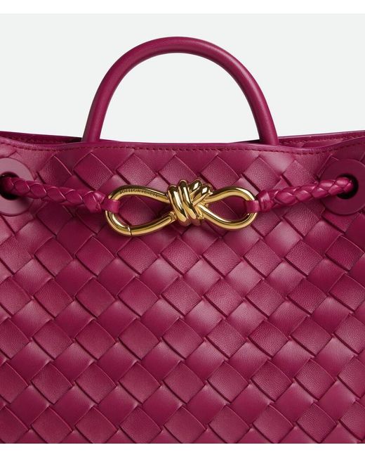 Bottega Veneta Pink Andiamo Small Tote Bag