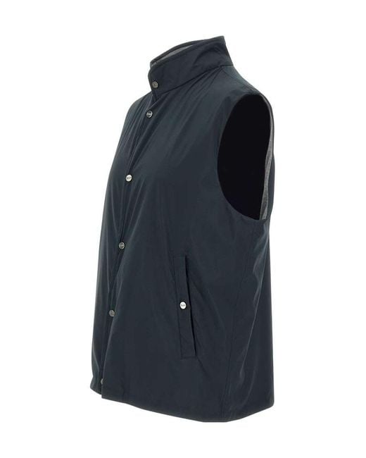 Herno Blue Spring Reversible Gilet for men