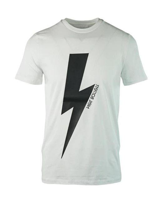 Neil Barrett White Logo Details T-Shirt for men