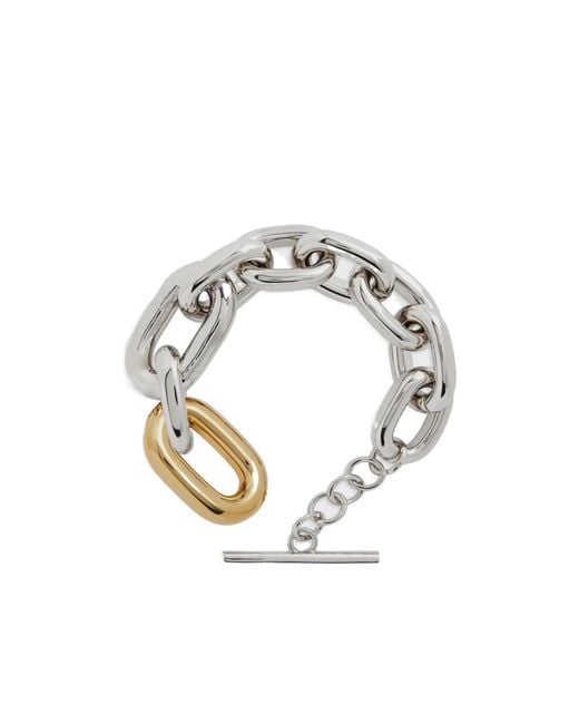 Rabanne Metallic Xl Link Bi-Color Bracelet
