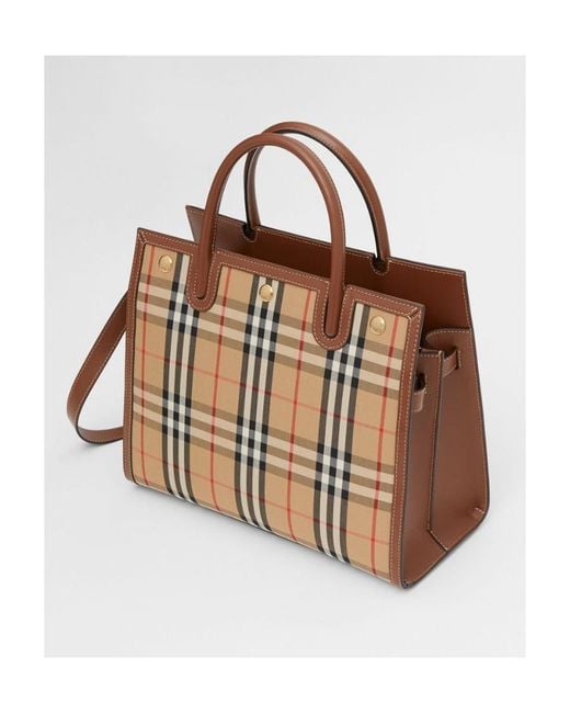 Burberry Brown Vintage Check Tote Bag