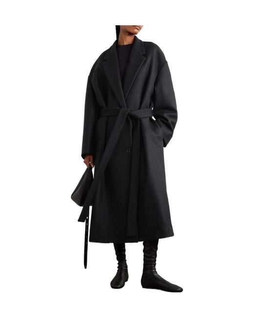Calvin Klein Black Wool And Cashmere-Blend Coat