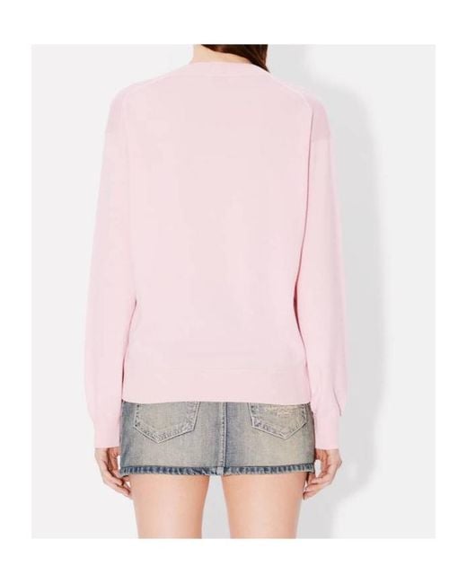 KENZO Pink 'Boke Flower' Embroidered Jumper