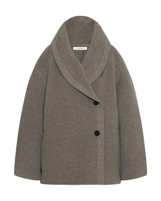 The Row Brown Temur Virgin Wool Coat