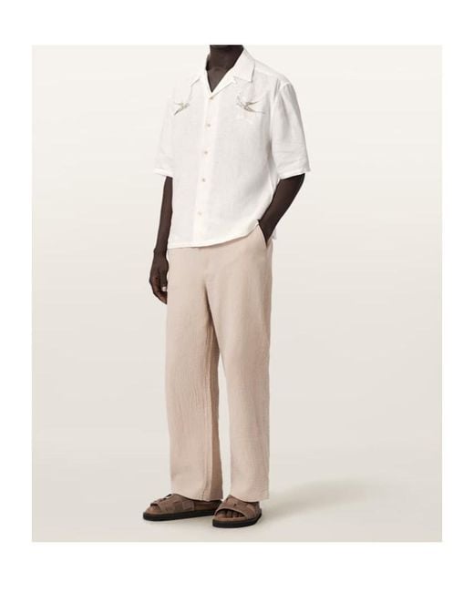 AllSaints White Short-Sleeved Shirt for men
