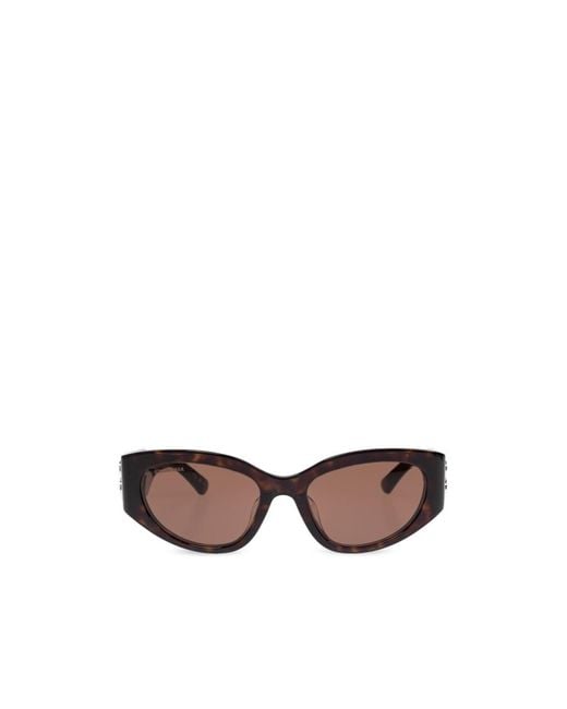 Balenciaga Brown Eyewear Bossy Cat-Eye Frame Sunglasses