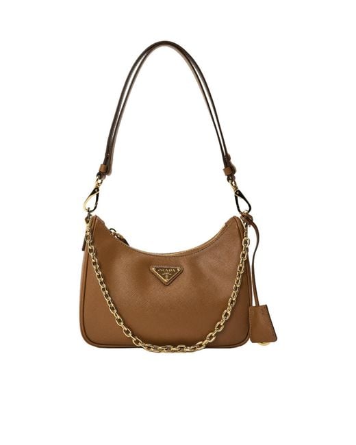 Prada Brown Re-Ed Lthr Ld62