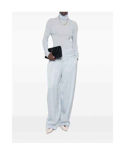 Fabiana Filippi Blue Turtleneck Sweater