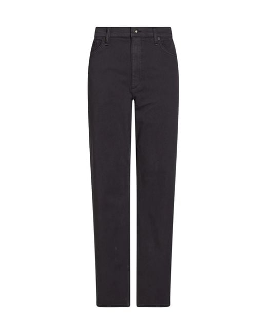 Rag & Bone Blue Solid Color Denim Trousers