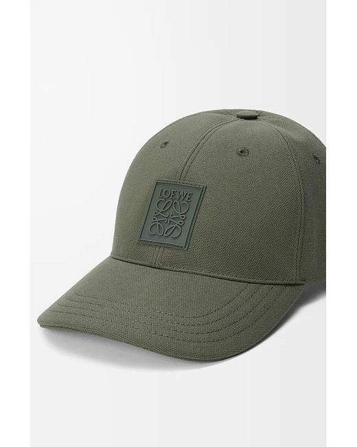 Loewe Green Logo Embroidered Cap for men