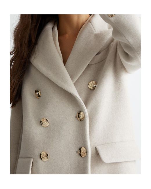 Liu Jo White Double-Breasted Coat