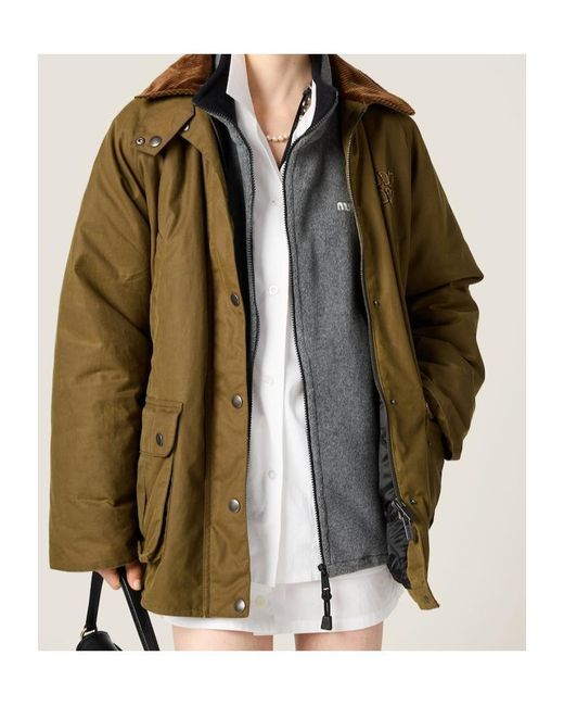 Miu Miu Gray Teddy Zipped Jacket