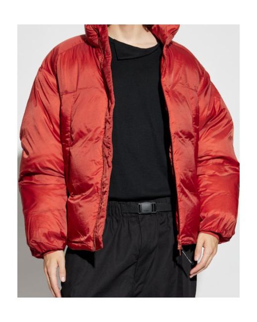 Y-3 Purple High-Neck Down Jacket for men