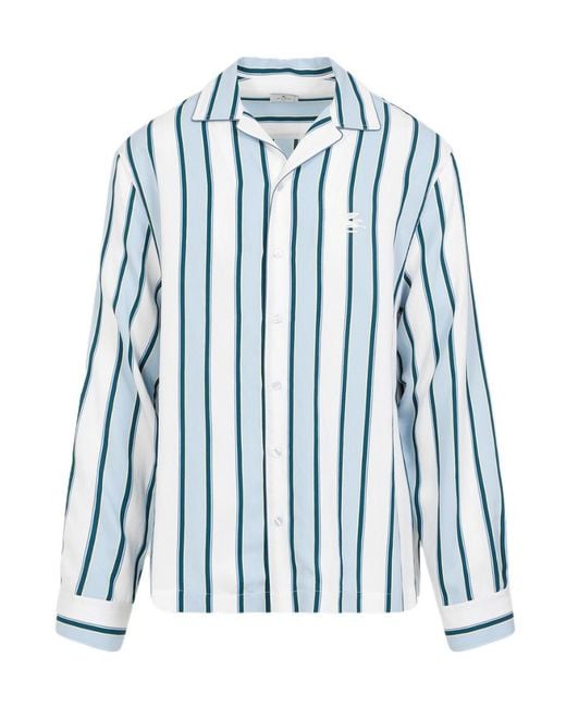 Etro Blue Bowling Shirt for men