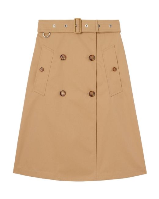 Burberry Natural Trench Midi Skirt
