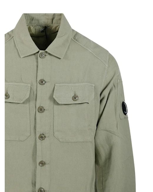 C P Company Green Utility Overshirt for men