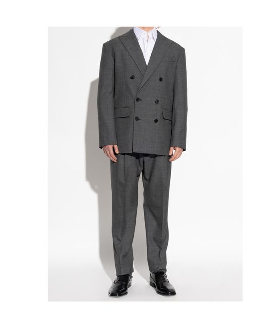 DSquared² Gray Double-Breasted Suit for men