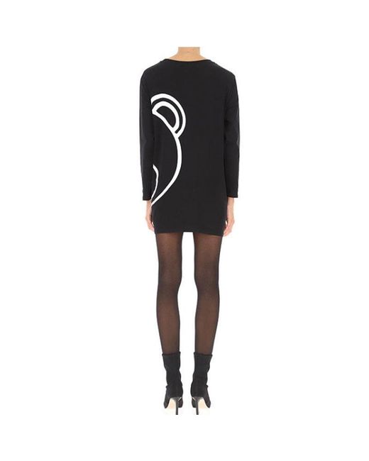 Moschino Black Logo T-Shirt Dress