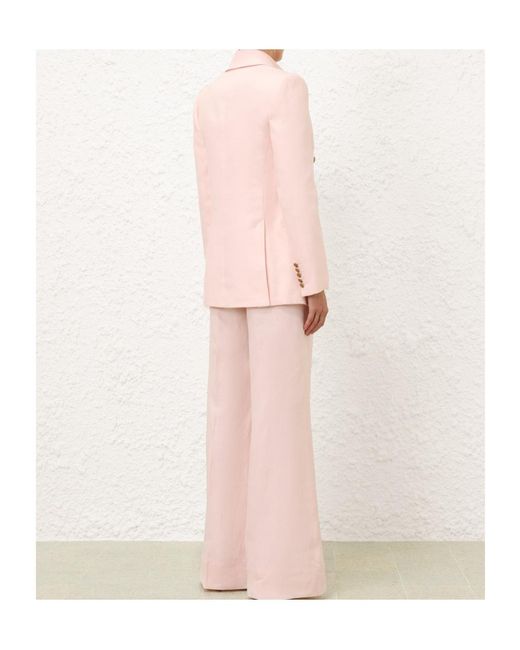 Zimmermann Pink Crush Double Breasted Jacket
