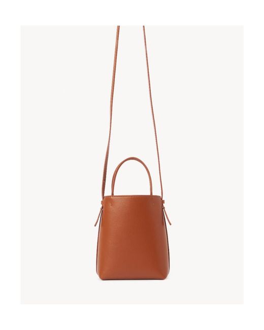 Chloé Brown Chloé Sense Micro Tote Bag