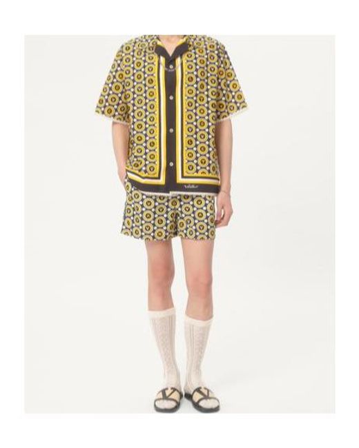 Valentino Metallic Nylon Swimsuit With Bulles Royales Print for men