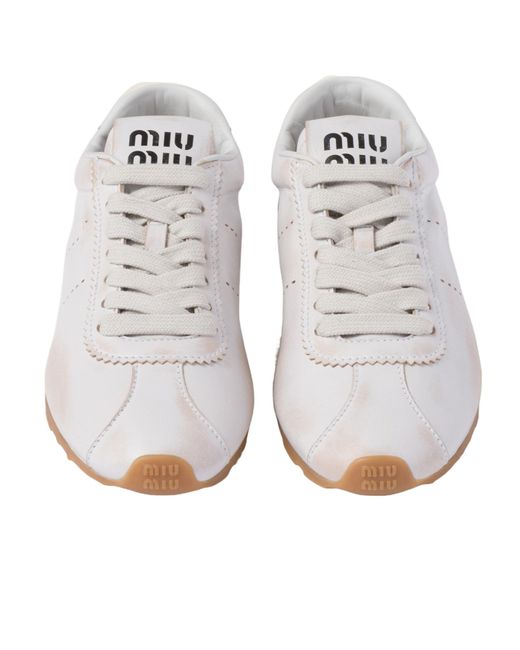 Miu Miu White Bleached Sneakers