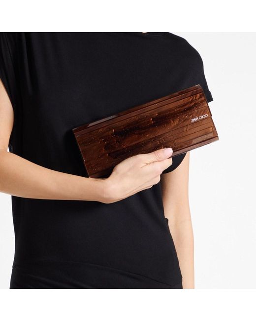 Jimmy Choo Brown Sweetie Clutch Bag