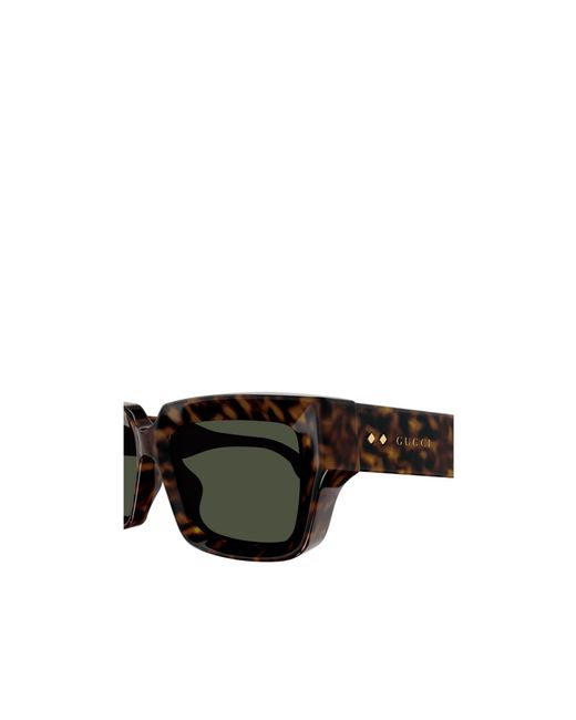 Gucci Black Eyewear Rectangle Frame Sunglasses for men