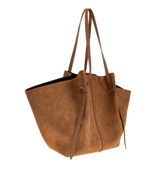 Yuzefi Brown Double-Handle Shoulder Bag