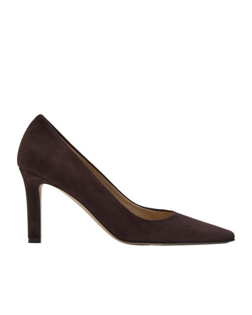 The Row Brown Carla 80 Suede Pumps