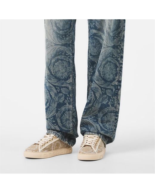 Versace Natural Pattern Low-Top Trainers