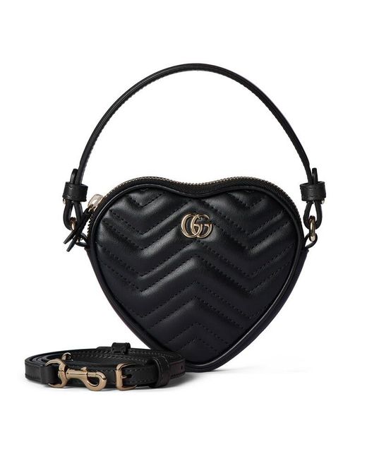 Gucci Black Gg Marmont Mini Bag