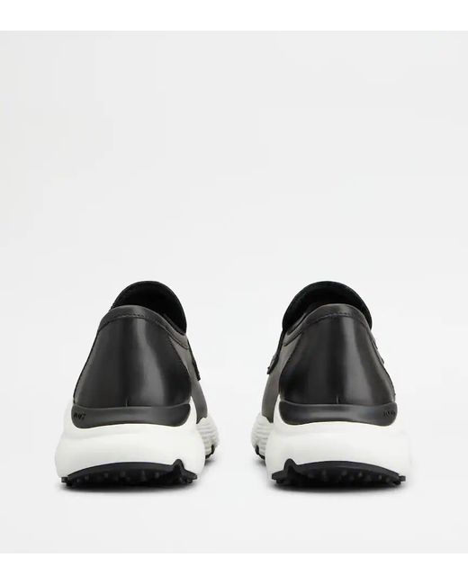 Tod's Black Penny Bar Sporty Loafers