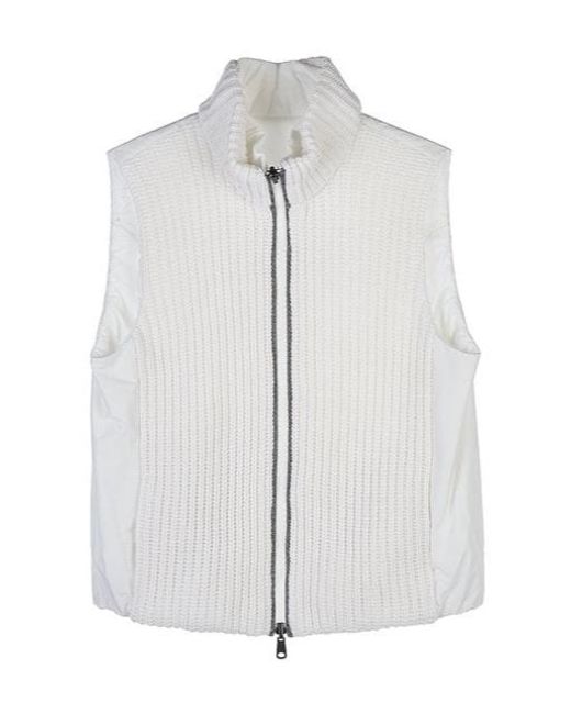 Brunello Cucinelli White Sleevless Double-Sided Vest