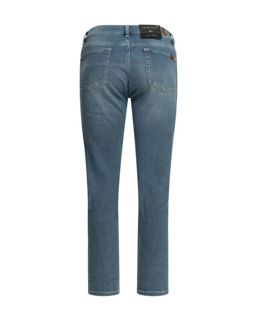 7 For All Mankind Blue Relaxed Skinny Jeans