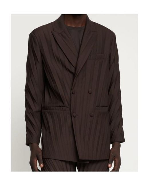 Valentino Brown Double-Breasted Blazer for men