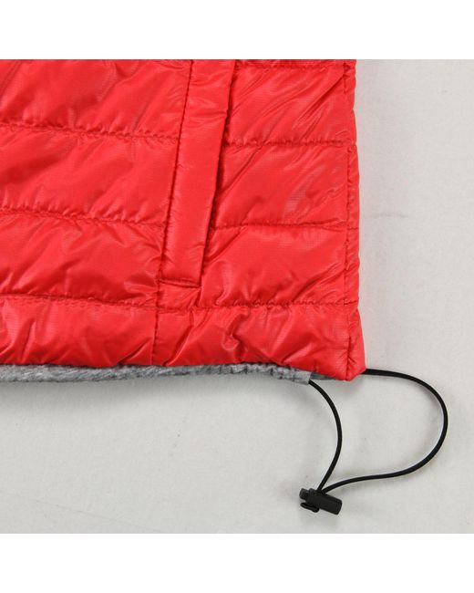 Duvetica Red Quilted Hooded Down Jacket